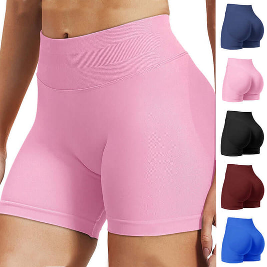 High Waist Seamless Yoga Shorts - Elevate Your Workout with Quick-Dry Comfort and a Flattering Fit