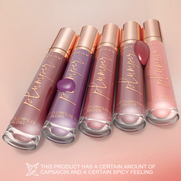 PHOFAY Shiny Lip Plumper Gloss - Hydrating Formula for Voluminous, Luscious Lips