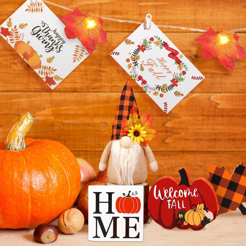 5PCS Fall Tiered Tray Decor