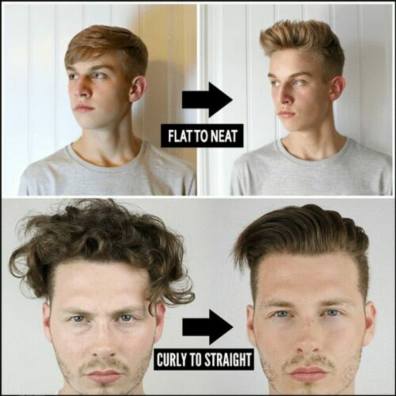 Style Your Hair with Confidence: Fast-Acting Electric Brush for Men - Perfect for Straightening, Curling & Detangling!
