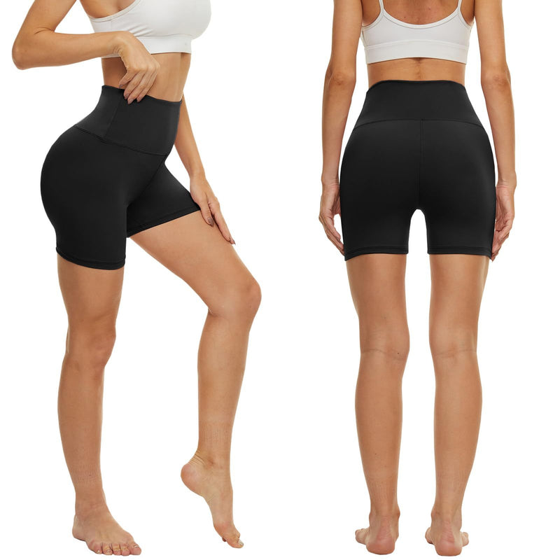 3 pack - High-Waisted Black High Waist Shorts for Ultimate Comfort &amp; Confidence - 3 Points Design