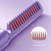 hair straightener curler brush