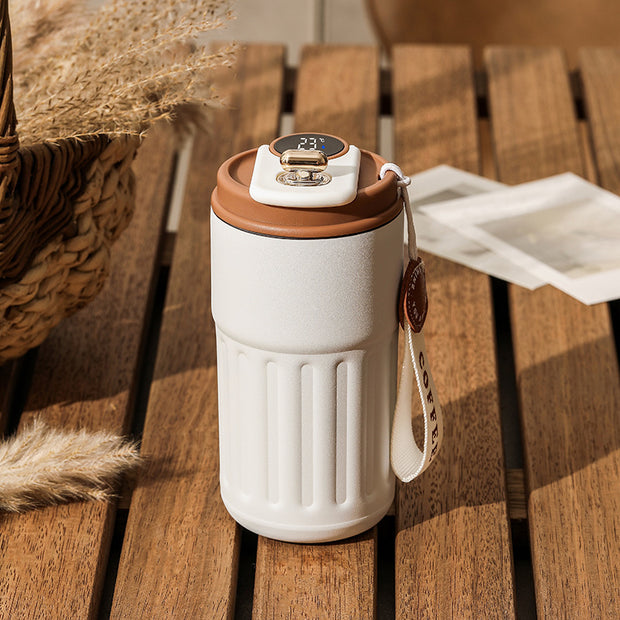 Smart Digital Thermal Bottle with LCD Display for Portable Coffee and Tea