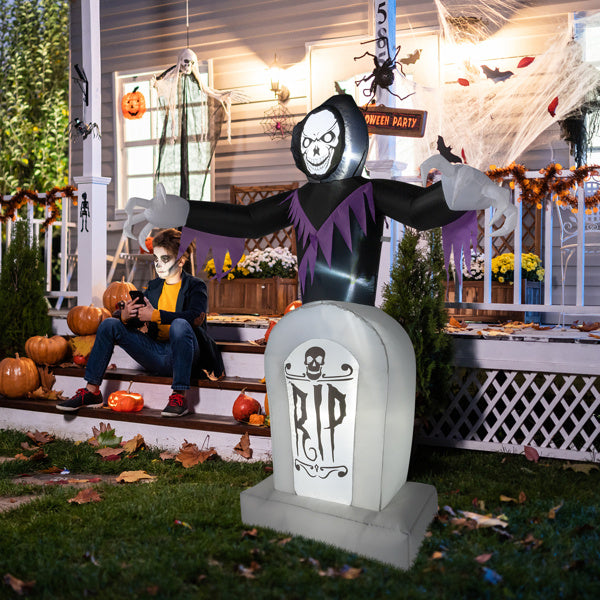 6ft Inflatable Grim Reaper - Spook Your Neighbors This Halloween