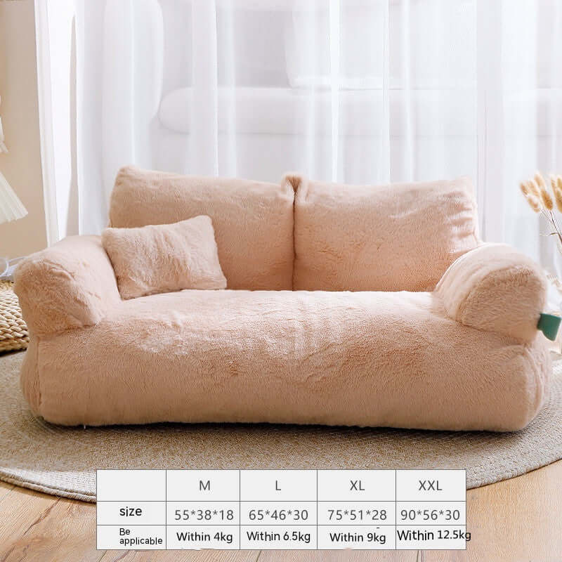Cozy Flannel Pet Sofa - Large, Stylish Retreat for Your Pet's Ultimate Comfort and Warmth
