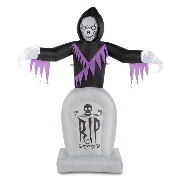 6ft Inflatable Grim Reaper - Spook Your Neighbors This Halloween