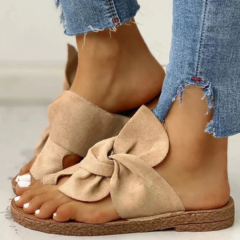 Stylish Women's Suede Bow Sandals: Elevate Your Look with Comfort & Chic Vibes!
