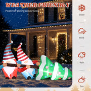 7 FT Lighted Christmas Inflatable Gnomes with Christmas Tree Decoration